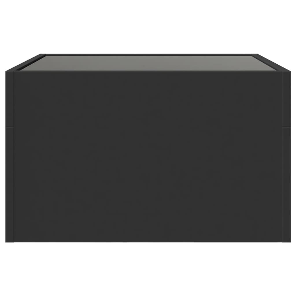 Table basse avec LED infini noir 50x50x30 cm