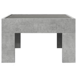 Table basse avec LED infini gris béton 50x50x30 cm