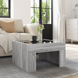 Table basse avec LED infini sonoma gris 50x50x30 cm