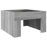 Table basse avec LED infini sonoma gris 50x50x30 cm