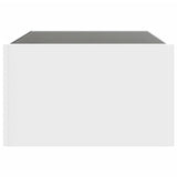 Table basse avec LED infini blanc 70x50x30 cm