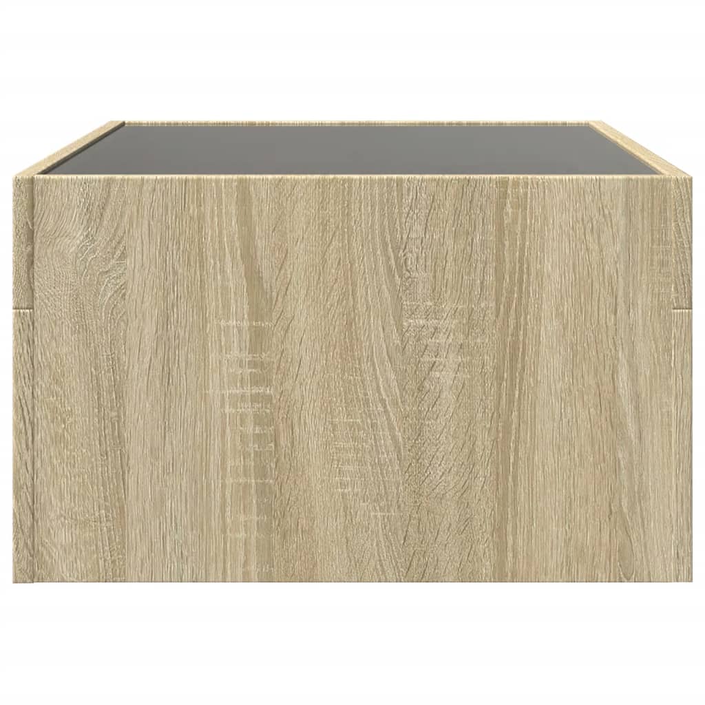 Table basse avec LED infini chêne sonoma 70x50x30 cm