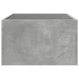 Coffee table with infinite LED concrete gray 70x50x30 cm