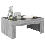 Table basse avec LED infini sonoma gris 70x50x30 cm