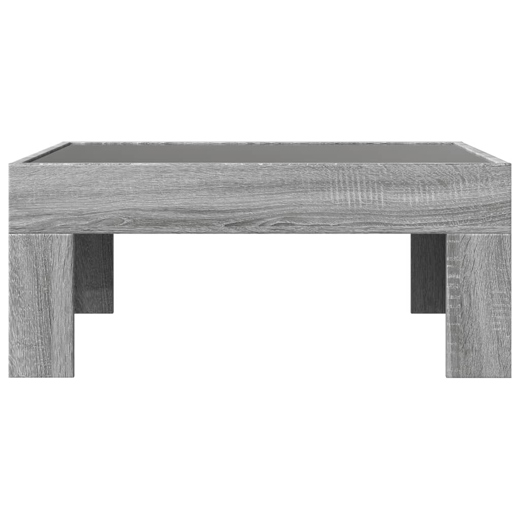 Table basse avec LED infini sonoma gris 70x50x30 cm