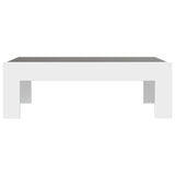 Table basse avec LED infini blanc 90x50x30 cm