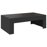 Coffee table with LED infinity black 90x50x30 cm