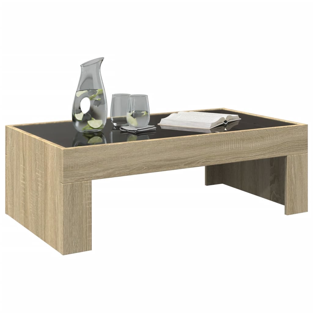 Couchtisch mit Infinity-LED Sonoma-Eiche 90x50x30 cm