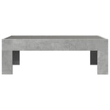 Coffee table with infinite LED concrete gray 90x50x30 cm