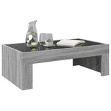 Table basse avec LED infini sonoma gris 90x50x30 cm