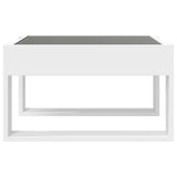 Coffee table with white infinity LED 50x53x30 cm