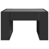 Table basse avec LED infini noir 50x53x30 cm