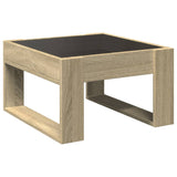 Table basse avec LED infini chêne sonoma 50x53x30 cm