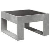 Table basse avec LED infini gris béton 50x53x30 cm