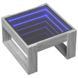 Table basse avec LED infini sonoma gris 50x53x30 cm