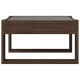 Table basse avec LED infini chêne marron 50x53x30 cm