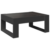 Table basse avec LED infini noir 70x53x30 cm