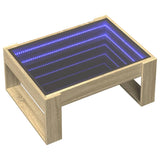 Table basse avec LED infini chêne sonoma 70x53x30 cm