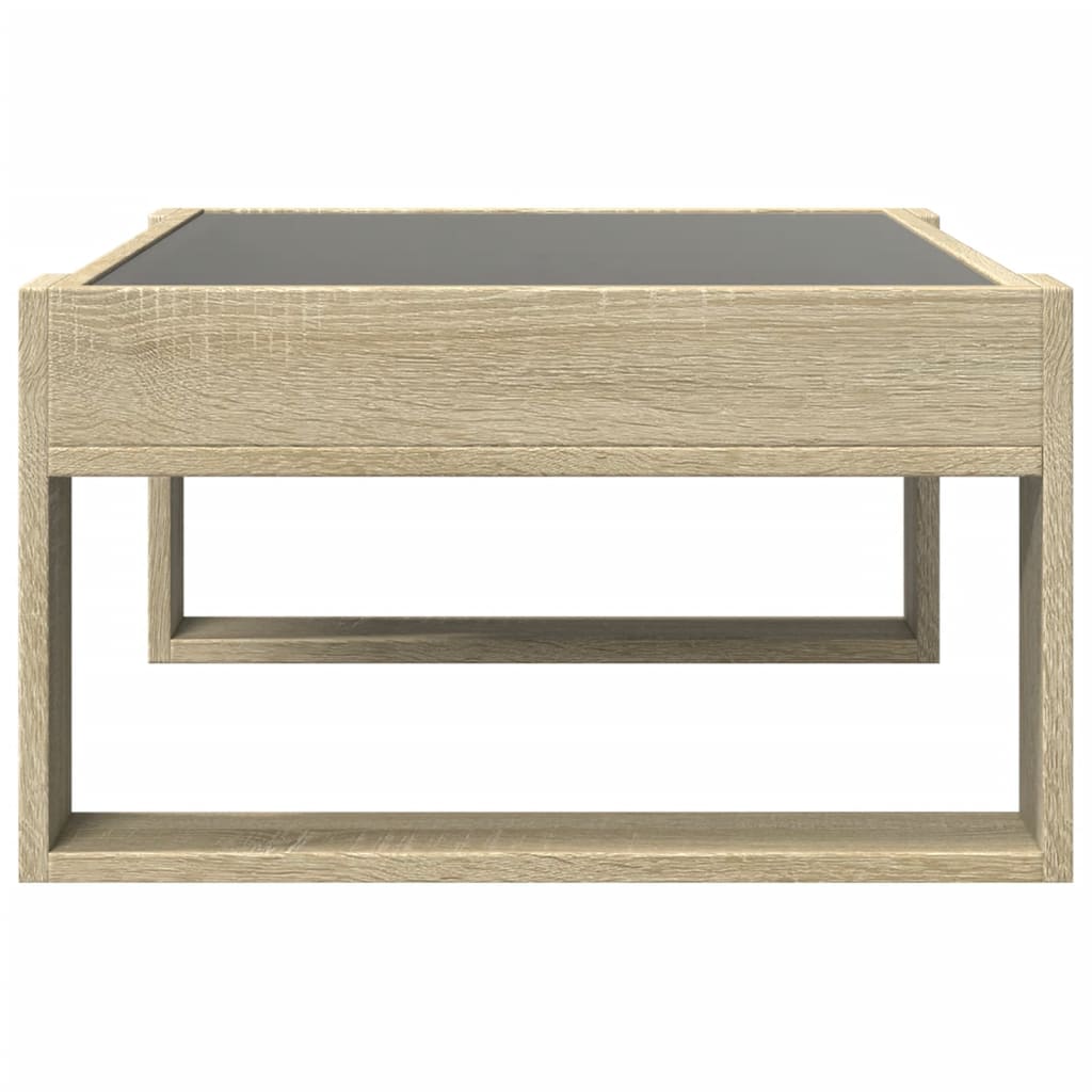 Table basse avec LED infini chêne sonoma 70x53x30 cm