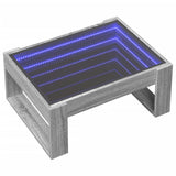 Couchtisch mit LED Infinity Sonomagrau 70x53x30 cm