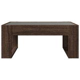 Table basse avec LED infini chêne marron 70x53x30 cm