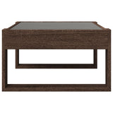 Table basse avec LED infini chêne marron 70x53x30 cm