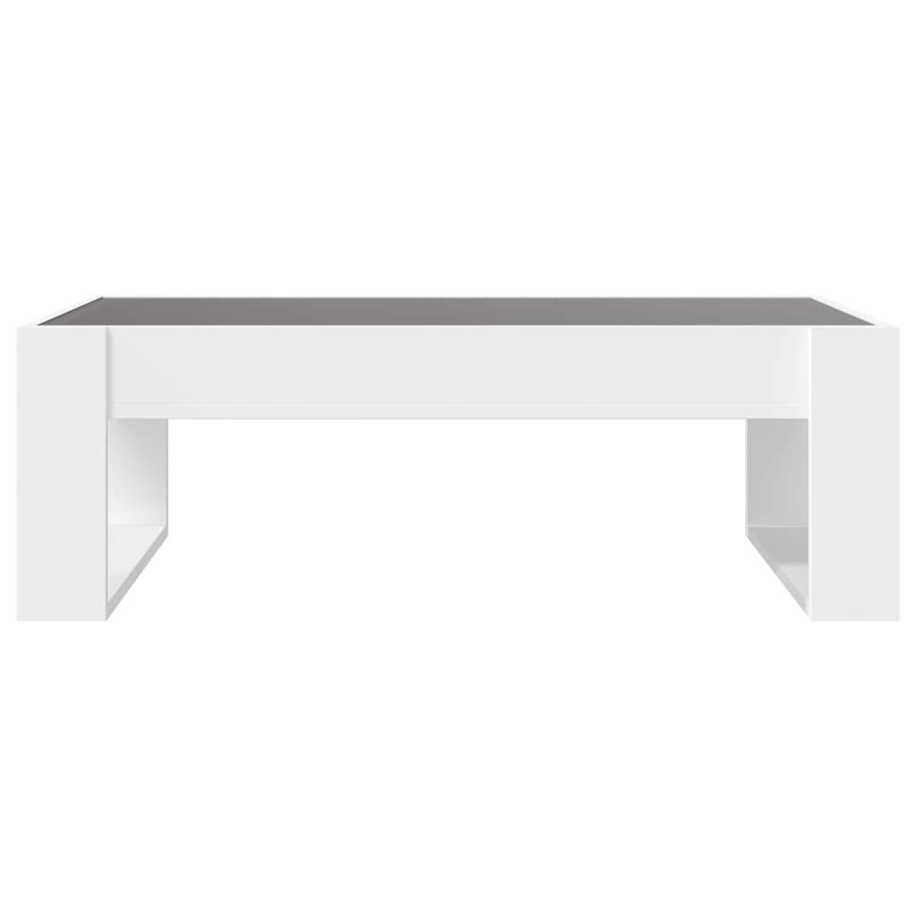 Table basse avec LED infini blanc 90x53x30 cm