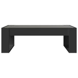 Coffee table with LED infinity black 90x53x30 cm