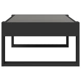 Coffee table with LED infinity black 90x53x30 cm