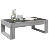 Table basse avec LED infini sonoma gris 90x53x30 cm