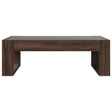 Coffee table with infinite LED oak brown 90x53x30 cm