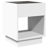 Table basse avec LED infini blanc 40x40x50 cm