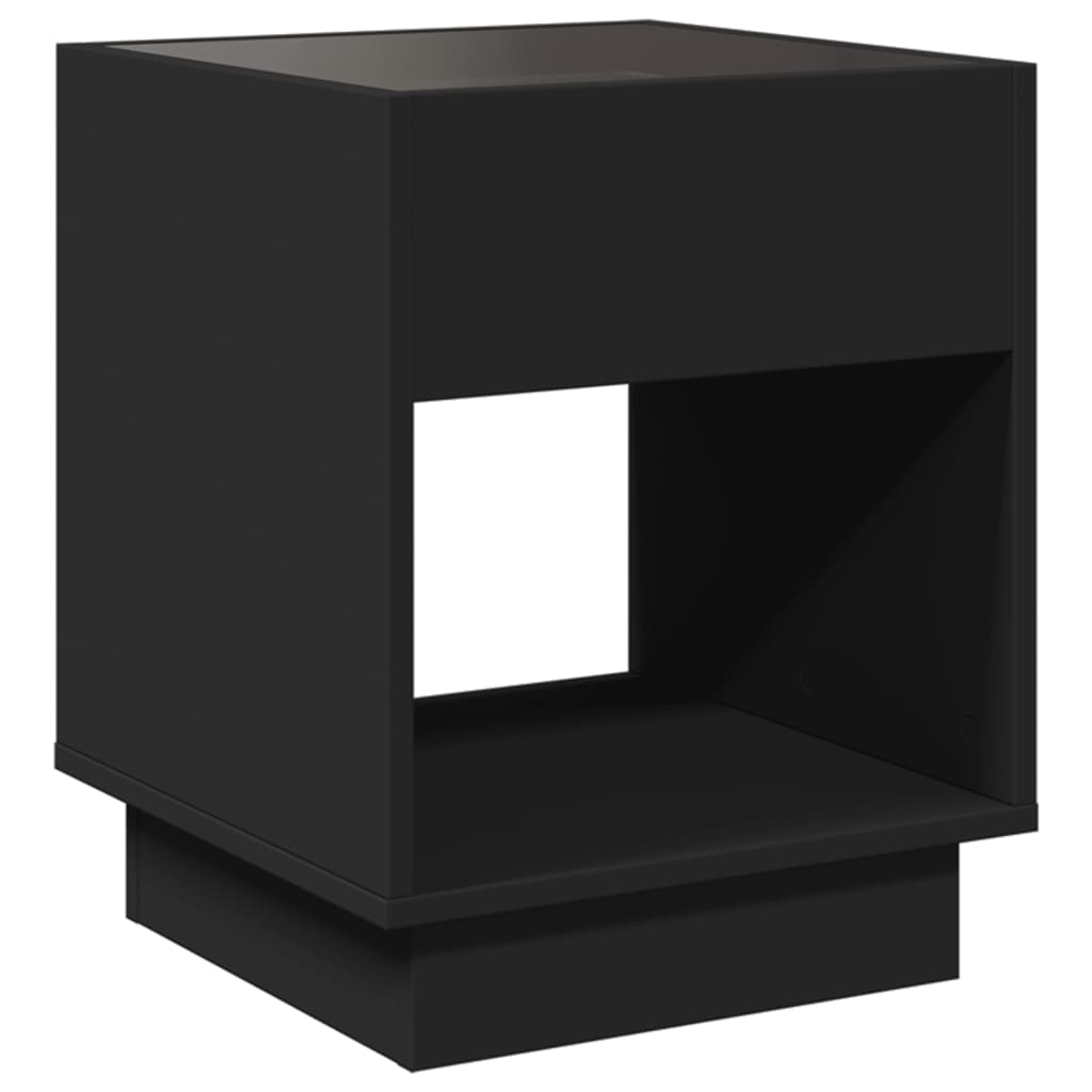 Couchtisch mit schwarzer Infinity-LED 40x40x50 cm