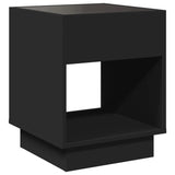 Table basse avec LED infini noir 40x40x50 cm