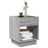 Table basse avec LED infini sonoma gris 40x40x50 cm