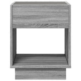 Coffee table with LED infinity sonoma gray 40x40x50 cm