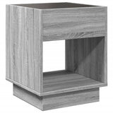 Coffee table with LED infinity sonoma gray 40x40x50 cm