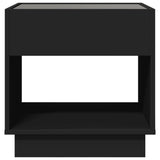 Table basse avec LED infini noir 50x50x50 cm