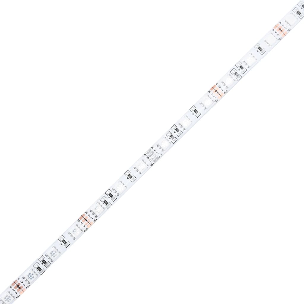 Couchtisch mit schwarzer Infinity-LED 50x50x50 cm