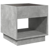 Table basse avec LED infini gris béton 50x50x50 cm