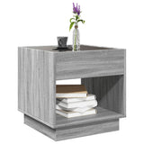 Table basse avec LED infini sonoma gris 50x50x50 cm