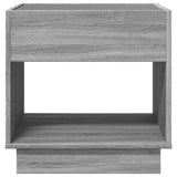 Coffee table with LED infinity sonoma gray 50x50x50 cm