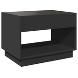 Couchtisch mit schwarzer Infinity-LED 70x50x50 cm