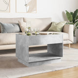 Table basse avec LED infini gris béton 70x50x50 cm