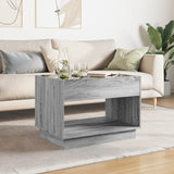 Table basse avec LED infini sonoma gris 70x50x50 cm