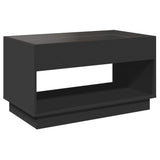 Table basse avec LED infini noir 90x50x50 cm