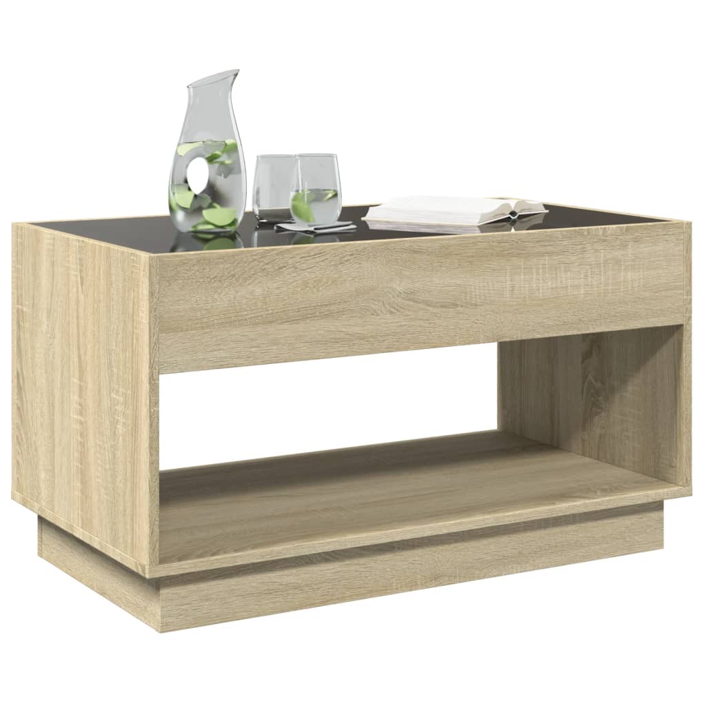 Couchtisch mit Infinity-LED Sonoma-Eiche 90x50x50 cm