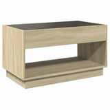 Table basse avec LED infini chêne sonoma 90x50x50 cm