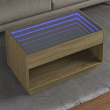 Couchtisch mit Infinity-LED Sonoma-Eiche 90x50x50 cm