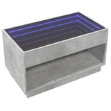 Couchtisch mit betongrauer Infinity-LED 90x50x50 cm